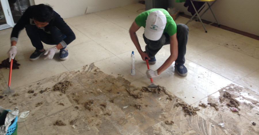 Dịch vụ tẩy keo dán thảm, sàn nhựa
