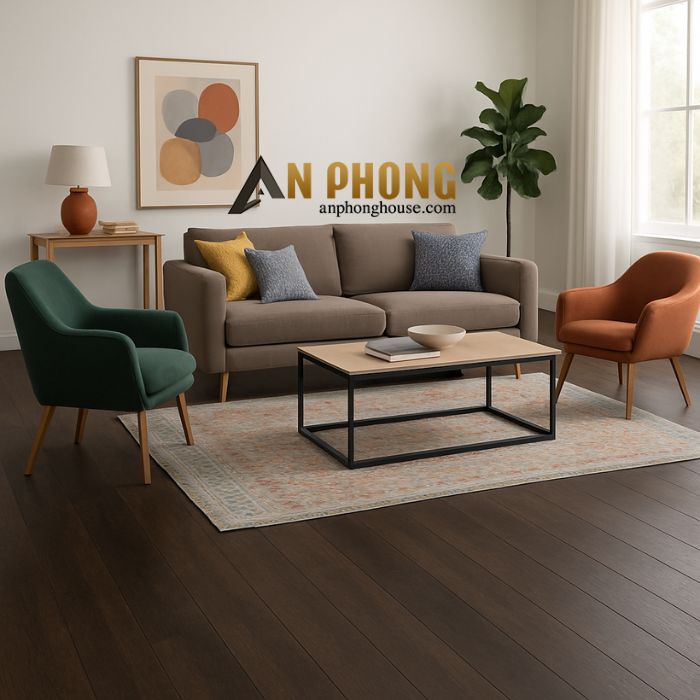 Công thức kết hợp nội thất và sàn gỗ để không gian sống vừa hiện đại vừa sang trọng 