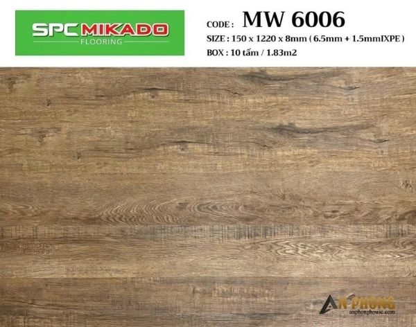 Sàn nhựa giả gỗ 8mm MW 6006